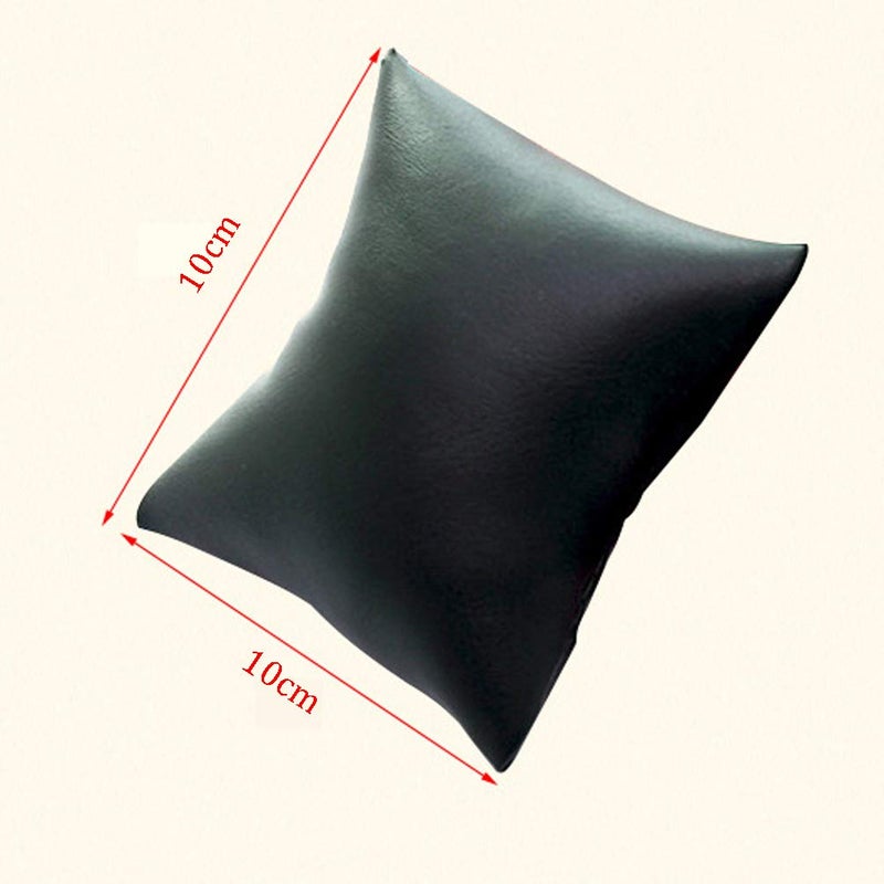 Teensery 6 Pcs Black PU Leather Small Bracelet Watch Pillow Bangle Cushions for Jewelry Displays, 4x4 inch - Image 2